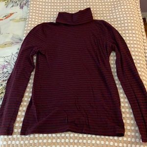 J Crew striped light turtleneck